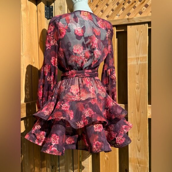 🆕 BRONX & BANCO 🧿 NWOT Bedouin Coastal Mini Dress, Rose Burnout - Sz XS US 2 - Picture 8 of 15